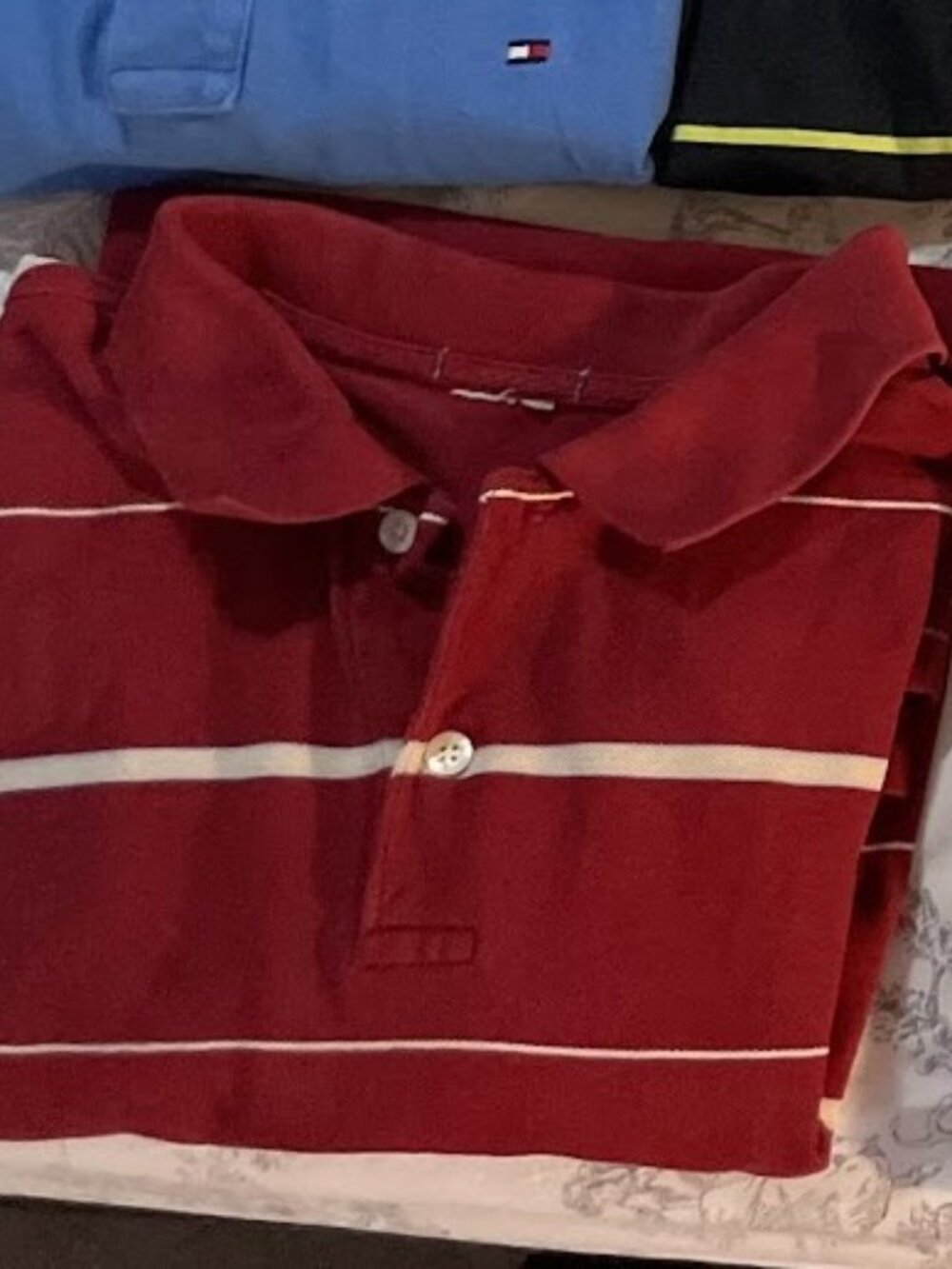 Red golf shirt